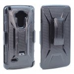 Wholesale LG G Stylo G4 Stylus LS770 Armor Holster Combo Belt Clip Case (Black)